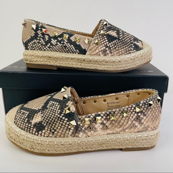 Steven by Steve Madden Billie Studded Espadrille Python Shoes Women’s Size 6 - Picture 3 of 10